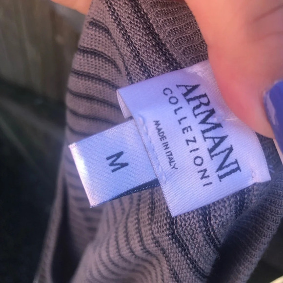 ARMANI COLLEZIONI MENS STRIPED SWEATER - Picture 5 of 6